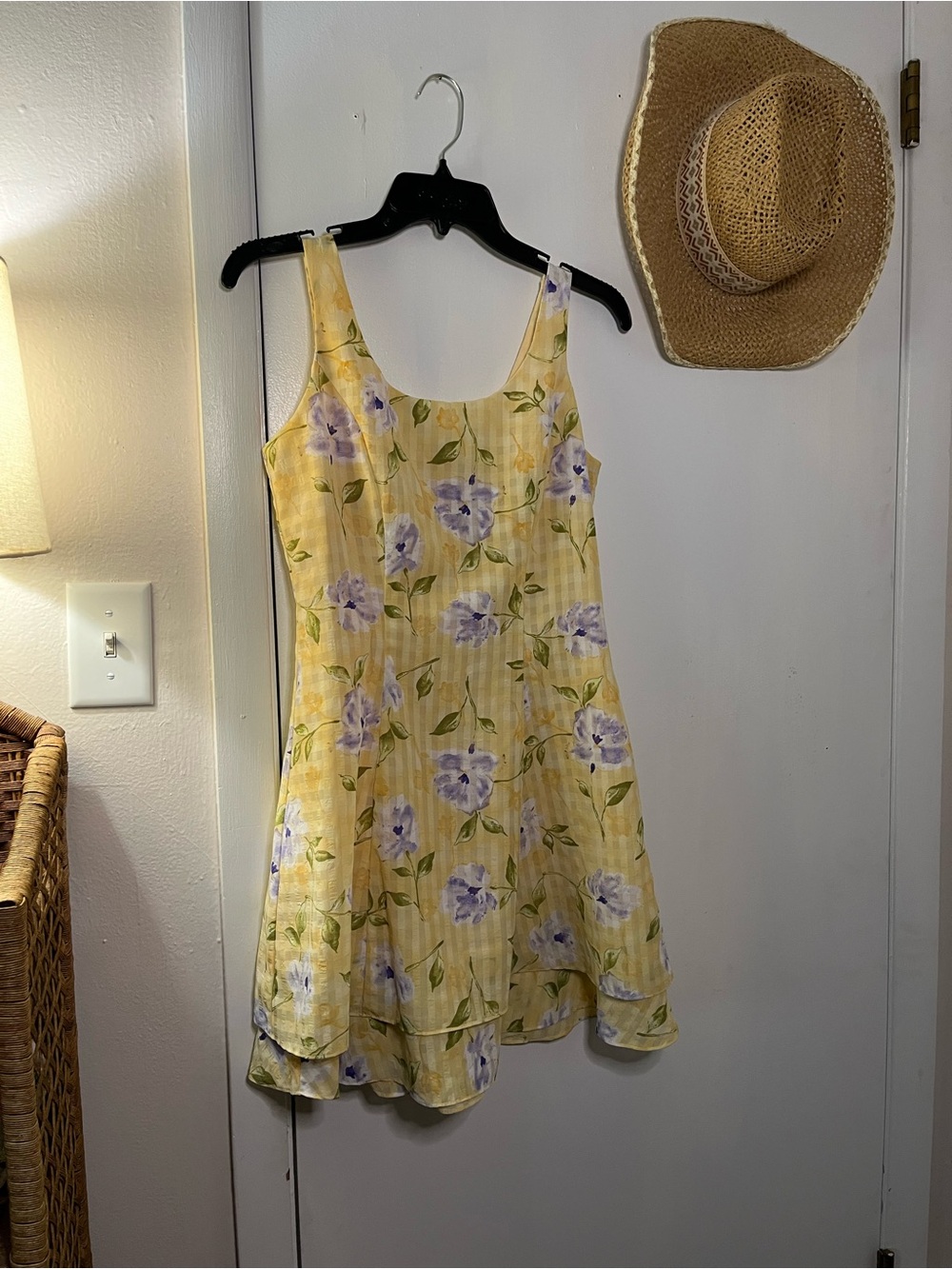Yellow Floral Sleeveless Sundress - Brand Unspecified
